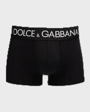 Dolce & Gabbana Men's 2-Pack Waistband-Logo Jersey Boxers | Thumbnail 3 Dolce & Gabbana Men's 2-Pack Waistband-Logo Jersey Boxers | Thumbnail 3
