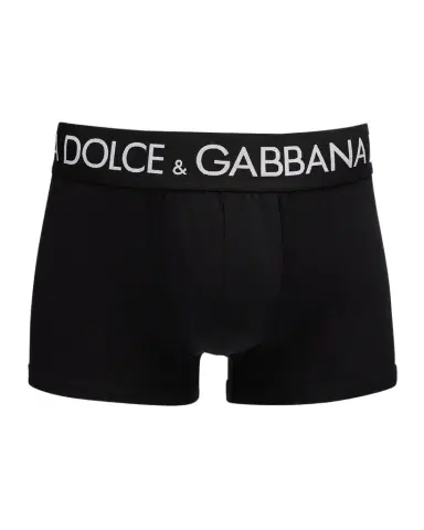 Dolce & Gabbana Men's 2-Pack Waistband-Logo Jersey Boxers | Thumbnail 1 Dolce & Gabbana Men's 2-Pack Waistband-Logo Jersey Boxers | Thumbnail 1