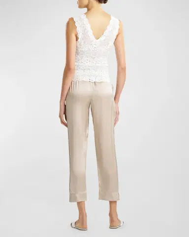 Josie Natori V-Neck Floral Lace Tank | Thumbnail 2 Josie Natori V-Neck Floral Lace Tank | Thumbnail 2