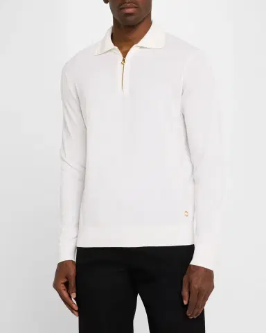 Stefano Ricci Men's Cashmere Polo Sweater | Thumbnail 4 Stefano Ricci Men's Cashmere Polo Sweater | Thumbnail 4