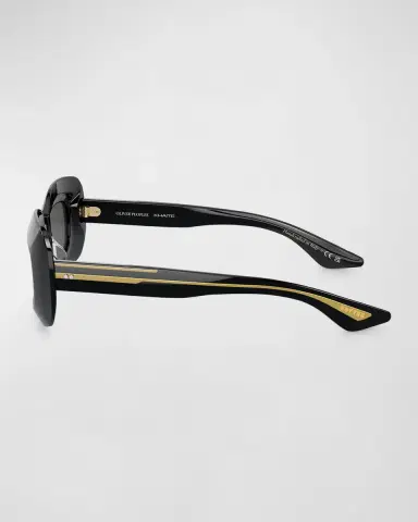 Khaite x Oliver Peoples Beveled Acetate Rectangle Sunglasses | Thumbnail 2 Khaite x Oliver Peoples Beveled Acetate Rectangle Sunglasses | Thumbnail 2