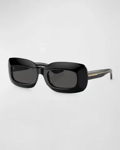 Khaite x Oliver Peoples Beveled Acetate Rectangle Sunglasses | Thumbnail 3 Khaite x Oliver Peoples Beveled Acetate Rectangle Sunglasses | Thumbnail 3