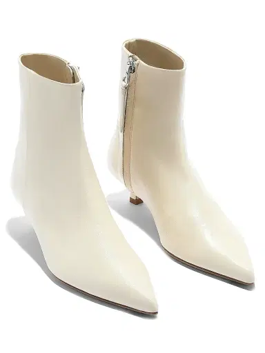 aeyde Women's 35MM Leather Ankle Boots - Creamy - Size 6 | Thumbnail 4 aeyde Women's 35MM Leather Ankle Boots - Creamy - Size 6 | Thumbnail 4