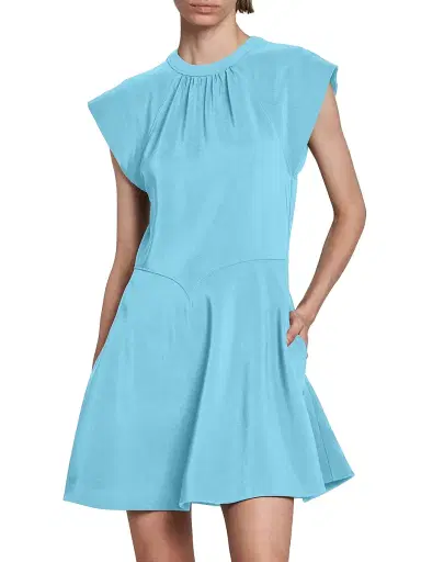 Stella McCartney Women's Flutter-Sleeve Seamed Minidress | Thumbnail 3 Stella McCartney Women's Flutter-Sleeve Seamed Minidress | Thumbnail 3