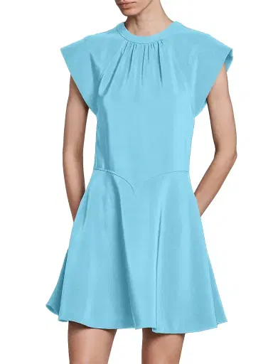 Stella McCartney Women's Flutter-Sleeve Seamed Minidress | Thumbnail 4 Stella McCartney Women's Flutter-Sleeve Seamed Minidress | Thumbnail 4