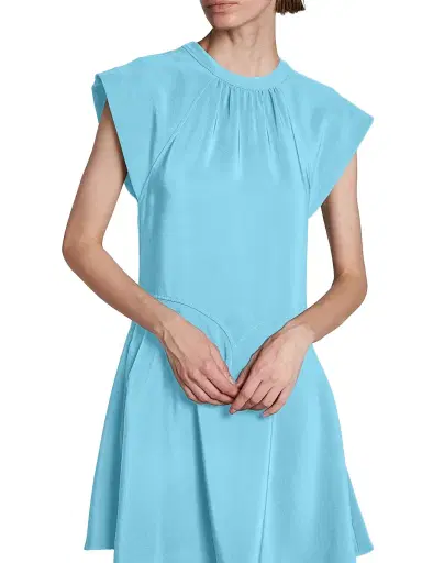 Stella McCartney Women's Flutter-Sleeve Seamed Minidress | Thumbnail 6 Stella McCartney Women's Flutter-Sleeve Seamed Minidress | Thumbnail 6