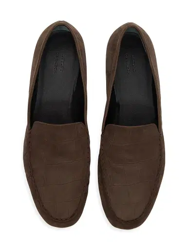 LOULOU STUDIO Women's Pesaro Croc-Embossed Leather Loafers | Thumbnail 3 LOULOU STUDIO Women's Pesaro Croc-Embossed Leather Loafers | Thumbnail 3