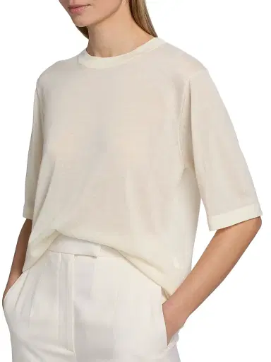 Loulou de Saison Women's Nala Fine Short-Sleeve Top | Thumbnail 6 Loulou de Saison Women's Nala Fine Short-Sleeve Top | Thumbnail 6
