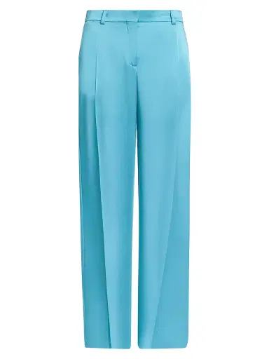 Stella McCartney Women's Satin Dropped Waist Straight Pants - Steel | Thumbnail 1 Stella McCartney Women's Satin Dropped Waist Straight Pants - Steel | Thumbnail 1