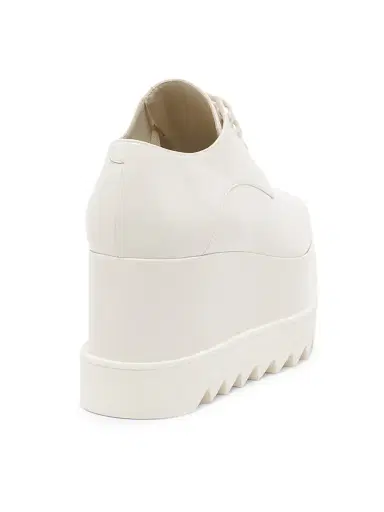 Stella McCartney Women's Elyse Shiny Patent 75MM Platform Lace-Up Shoes - Ivory - Size 8.5 | Thumbnail 3 Stella McCartney Women's Elyse Shiny Patent 75MM Platform Lace-Up Shoes - Ivory - Size 8.5 | Thumbnail 3