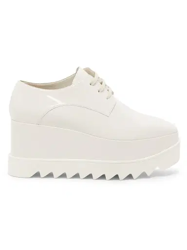 Stella McCartney Women's Elyse Shiny Patent 75MM Platform Lace-Up Shoes - Ivory - Size 8.5 | Thumbnail 1 Stella McCartney Women's Elyse Shiny Patent 75MM Platform Lace-Up Shoes - Ivory - Size 8.5 | Thumbnail 1