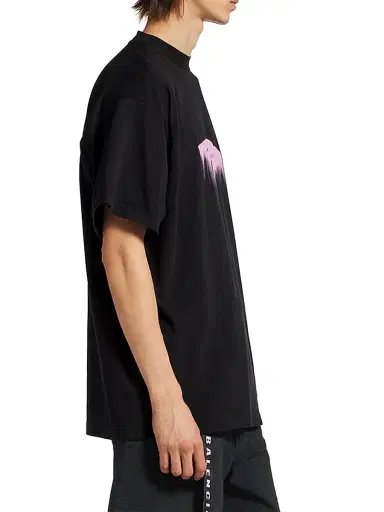 Balenciaga Men's Wet Brush Oversized T-Shirt - Black | Thumbnail 3 Balenciaga Men's Wet Brush Oversized T-Shirt - Black | Thumbnail 3