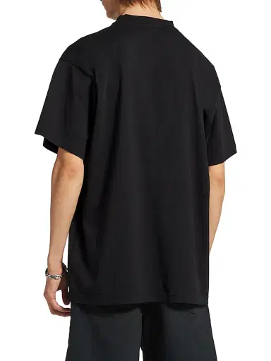 Balenciaga Men's Wet Brush Oversized T-Shirt - Black | Thumbnail 4 Balenciaga Men's Wet Brush Oversized T-Shirt - Black | Thumbnail 4