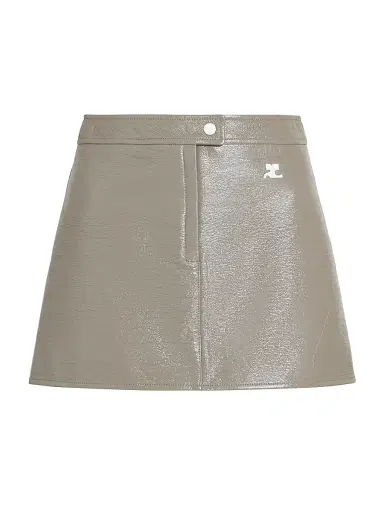 Courreges Women's Vinyle Reedition Miniskirt - Light Mocha | Thumbnail 1 Courreges Women's Vinyle Reedition Miniskirt - Light Mocha | Thumbnail 1