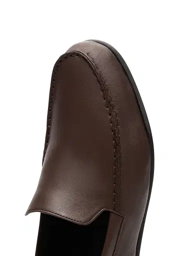 Loulou de Saison Women's Boros Classic Leather Loafers - Brown | Thumbnail 4 Loulou de Saison Women's Boros Classic Leather Loafers - Brown | Thumbnail 4