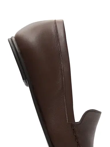 Loulou de Saison Women's Boros Classic Leather Loafers - Brown | Thumbnail 5 Loulou de Saison Women's Boros Classic Leather Loafers - Brown | Thumbnail 5
