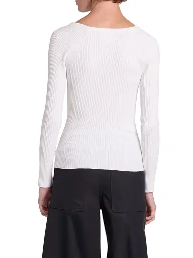 Courrèges Women's Rib-Knit Cut-Out Sweater | Thumbnail 5 Courrèges Women's Rib-Knit Cut-Out Sweater | Thumbnail 5