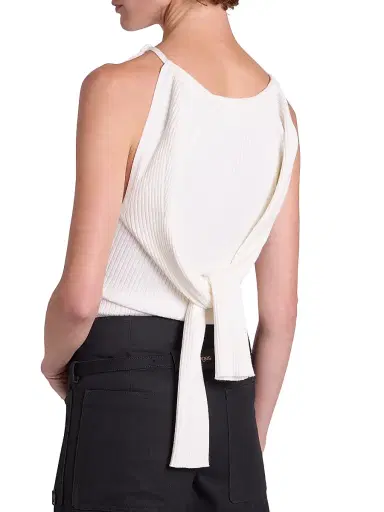 Courrèges Women's Rib-Knit Cut-Out Sweater | Thumbnail 8 Courrèges Women's Rib-Knit Cut-Out Sweater | Thumbnail 8