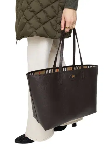 Burberry Women's Bloomsbury Medium Check Reversible Tote Bag | Thumbnail 2 Burberry Women's Bloomsbury Medium Check Reversible Tote Bag | Thumbnail 2