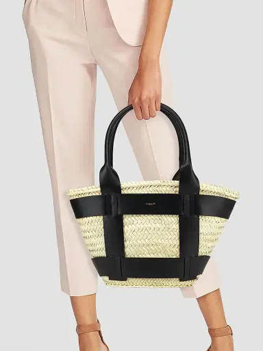 DeMellier Women's Santorini Raffia Tote Bag | Thumbnail 2 DeMellier Women's Santorini Raffia Tote Bag | Thumbnail 2