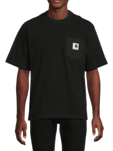 Sacai Men's x Carhartt WIP Patch Pocket Cotton T-Shirt - Black - Size Large | Thumbnail 3 Sacai Men's x Carhartt WIP Patch Pocket Cotton T-Shirt - Black - Size Large | Thumbnail 3