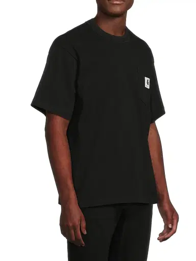 Sacai Men's x Carhartt WIP Patch Pocket Cotton T-Shirt - Black - Size Large | Thumbnail 4 Sacai Men's x Carhartt WIP Patch Pocket Cotton T-Shirt - Black - Size Large | Thumbnail 4
