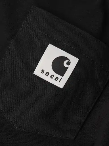 Sacai Men's x Carhartt WIP Patch Pocket Cotton T-Shirt - Black - Size Large | Thumbnail 7 Sacai Men's x Carhartt WIP Patch Pocket Cotton T-Shirt - Black - Size Large | Thumbnail 7
