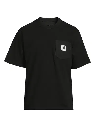 Sacai Men's x Carhartt WIP Patch Pocket Cotton T-Shirt - Black - Size Large | Thumbnail 1 Sacai Men's x Carhartt WIP Patch Pocket Cotton T-Shirt - Black - Size Large | Thumbnail 1