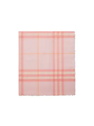 Burberry Women's Check Wool Scarf - Sugar | Thumbnail 3 Burberry Women's Check Wool Scarf - Sugar | Thumbnail 3
