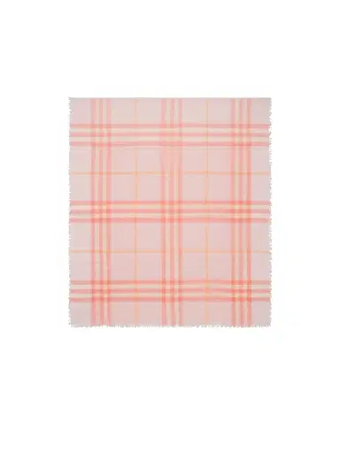 Burberry Women's Check Wool Scarf - Sugar | Thumbnail 4 Burberry Women's Check Wool Scarf - Sugar | Thumbnail 4