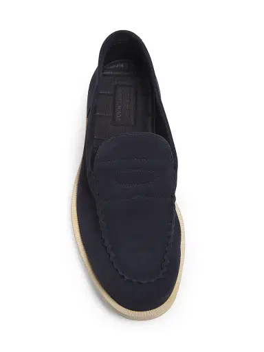 John Lobb Men's Pace Slip-On Loafers - Navy | Thumbnail 4 John Lobb Men's Pace Slip-On Loafers - Navy | Thumbnail 4