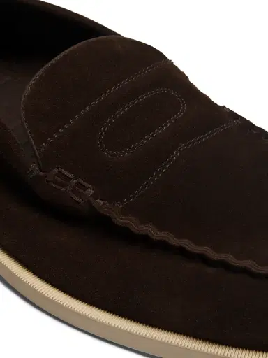 John Lobb Men's Pace Slip-On Loafers - Dark Brown - Size 12 | Thumbnail 5 John Lobb Men's Pace Slip-On Loafers - Dark Brown - Size 12 | Thumbnail 5