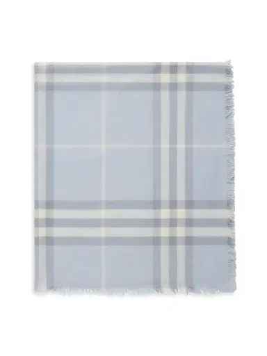 Burberry Women's Check Wool Scarf - Mist | Thumbnail 2 Burberry Women's Check Wool Scarf - Mist | Thumbnail 2