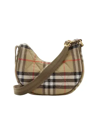 Burberry Women's Check Horseshoe Crossbody Bag - Sand | Thumbnail 3 Burberry Women's Check Horseshoe Crossbody Bag - Sand | Thumbnail 3