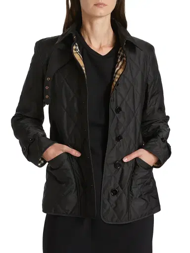 Burberry Women's Fernleigh Quilted Logo Jacket - Black - Size XXS | Thumbnail 3 Burberry Women's Fernleigh Quilted Logo Jacket - Black - Size XXS | Thumbnail 3