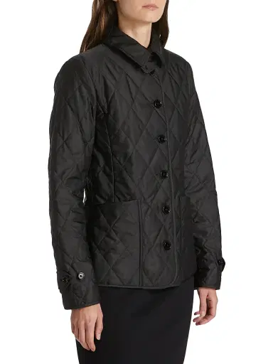 Burberry Women's Fernleigh Quilted Logo Jacket - Black - Size XXS | Thumbnail 4 Burberry Women's Fernleigh Quilted Logo Jacket - Black - Size XXS | Thumbnail 4
