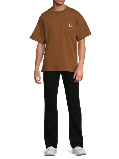 Sacai Men's x Carhartt WIP Patch Pocket Cotton T-Shirt - Dark Beige - Size XXL | Thumbnail 2 Sacai Men's x Carhartt WIP Patch Pocket Cotton T-Shirt - Dark Beige - Size XXL | Thumbnail 2