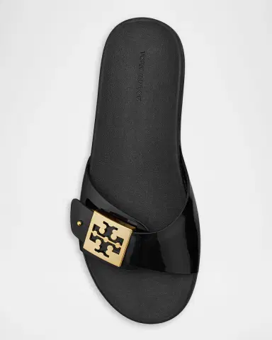 Tory Burch Glossy Buckle Slide Sandals | Thumbnail 3 Tory Burch Glossy Buckle Slide Sandals | Thumbnail 3