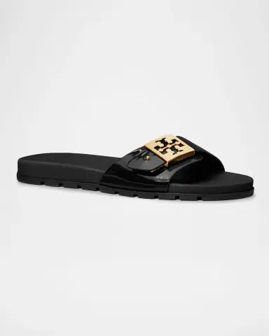 Tory Burch Glossy Buckle Slide Sandals | Thumbnail 4 Tory Burch Glossy Buckle Slide Sandals | Thumbnail 4