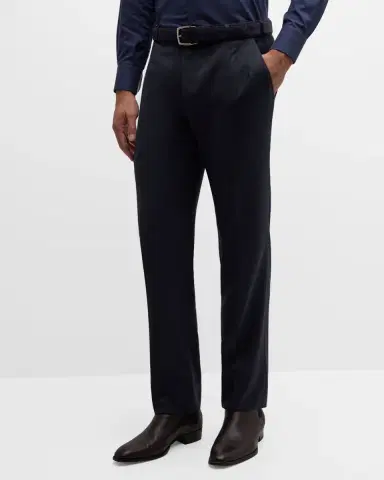 Brioni Men's Textured Wool Dress Pants | Thumbnail 3 Brioni Men's Textured Wool Dress Pants | Thumbnail 3