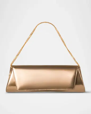 Akris Anouk Small Metallic Leather Clutch Bag | Thumbnail 2 Akris Anouk Small Metallic Leather Clutch Bag | Thumbnail 2