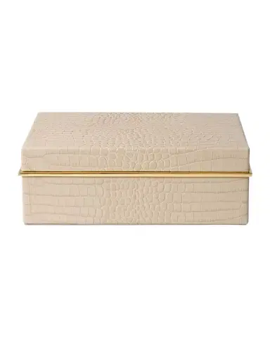 AERIN Classic Croc Leather Small Box | Thumbnail 1 AERIN Classic Croc Leather Small Box | Thumbnail 1