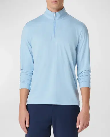 Bugatchi Men's UV50 Performance Quarter-Zip Sweater | Thumbnail 4 Bugatchi Men's UV50 Performance Quarter-Zip Sweater | Thumbnail 4