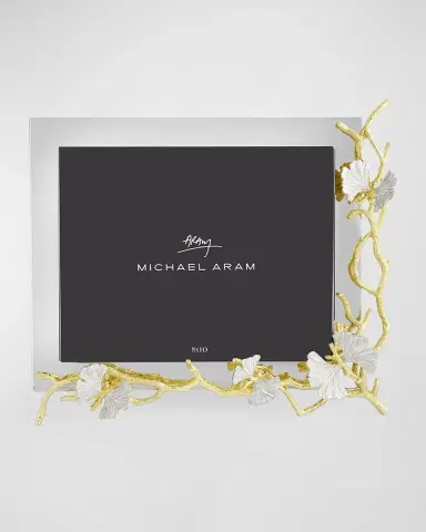 Michael Aram Butterfly Ginkgo White and Gold Frame | Thumbnail 4 Michael Aram Butterfly Ginkgo White and Gold Frame | Thumbnail 4