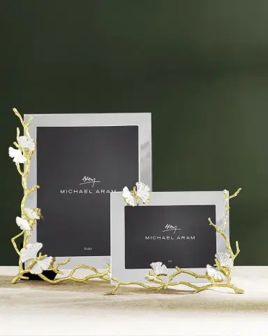 Michael Aram Butterfly Ginkgo White and Gold Frame | Thumbnail 5 Michael Aram Butterfly Ginkgo White and Gold Frame | Thumbnail 5