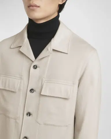 Zegna Men's Oasi Cashmere Overshirt | Thumbnail 6 Zegna Men's Oasi Cashmere Overshirt | Thumbnail 6