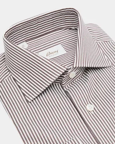 Brioni Men 's Cotton Bengal Stripe Dress Shirt | Thumbnail 2 Brioni Men 's Cotton Bengal Stripe Dress Shirt | Thumbnail 2