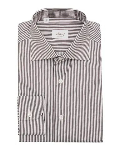 Brioni Men 's Cotton Bengal Stripe Dress Shirt | Thumbnail 1 Brioni Men 's Cotton Bengal Stripe Dress Shirt | Thumbnail 1