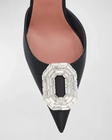 Amina Muaddi Camelia Silk Crystal Halter Pumps | Thumbnail 6 Amina Muaddi Camelia Silk Crystal Halter Pumps | Thumbnail 6