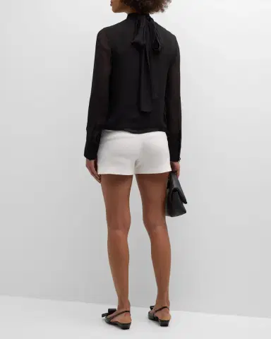 ALICE + OLIVIA Cady Mid-Rise Shorts | Thumbnail 4 ALICE + OLIVIA Cady Mid-Rise Shorts | Thumbnail 4